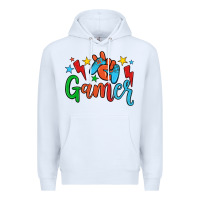 White gamer Premium Hoodie - JahusDesignShop