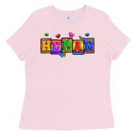 Bubblegum Pink pride human Ladies Tee - Zillion Design Studio