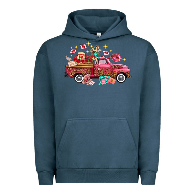 Western Valentines Day Truck Photography Love Side Urban Hoodie by FaDigitalArtStudio | Teevron
