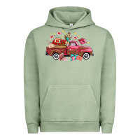 Pigment Oil Green Western Valentines Day Truck Photography Love Side Urban Hoodie - FaDigitalArtStudio