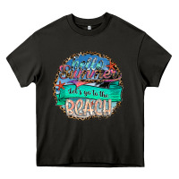 Asphalt Hello Summer Let's Go To The Beach Heavy Core Tee - SublimationCraftShop