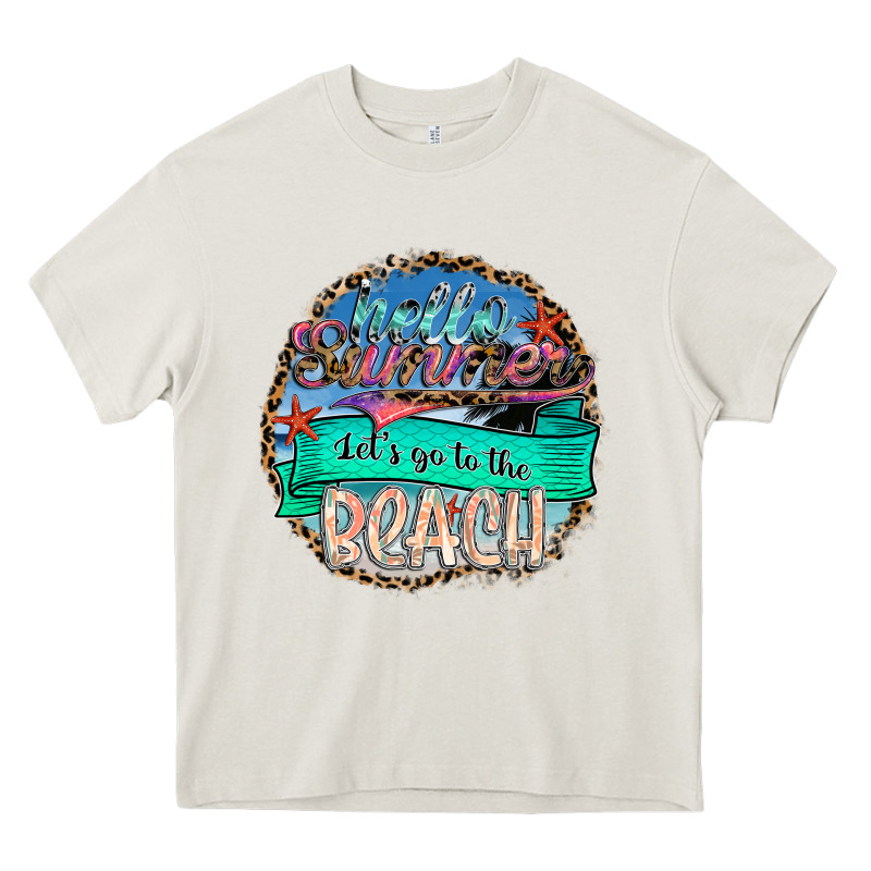 Hello Summer Let's Go To The Beach Heavy Core Tee by SublimationCraftShop | Teevron