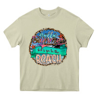 Mossy Hello Summer Let's Go To The Beach Heavy Core Tee - SublimationCraftShop