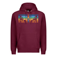 Burgundy retro summer Premium Hoodie - TumblerDesignByShophia