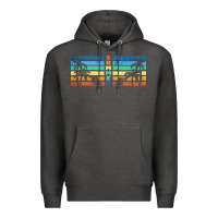 Charcoal Heather retro summer Premium Hoodie - TumblerDesignByShophia