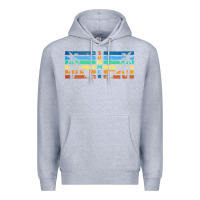 Heather Grey retro summer Premium Hoodie - TumblerDesignByShophia