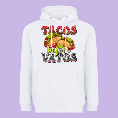 Tacos Before Vatos Heavyweight Hoodie Designed By Texasbilliewilder