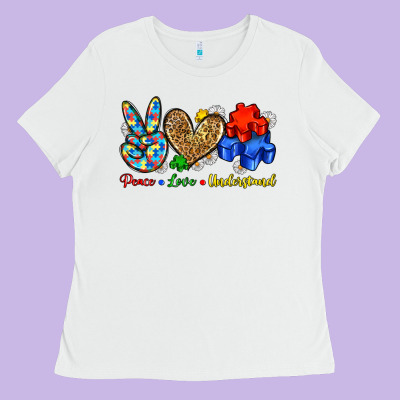 Peace Love Understand Ladies Tee Designed By Zillion Design Studio
