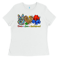 White peace love understand Ladies Tee - Zillion Design Studio