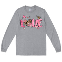 Heather Grey love valentines day Long Sleeve Tee - MaliasSmallBusiness