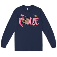 Navy love valentines day Long Sleeve Tee - MaliasSmallBusiness