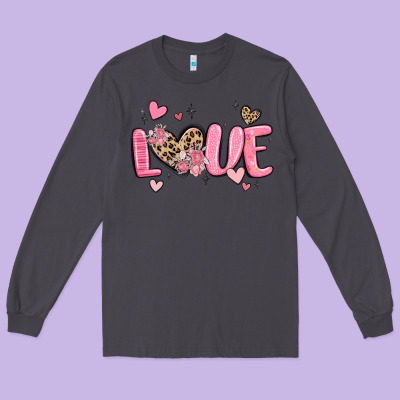 Love Valentines Day Long Sleeve Tee Designed By Maliassmallbusiness