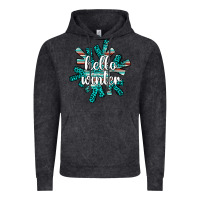 Vintage Black hello winter Vintage Hoodie - AdoDesignShop
