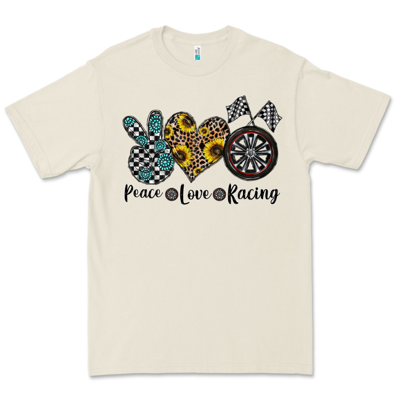 Peace Love Racing Premium Tee by CowhideDigitalArt | Teevron