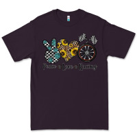 Plum peace love racing Premium Tee - CowhideDigitalArt