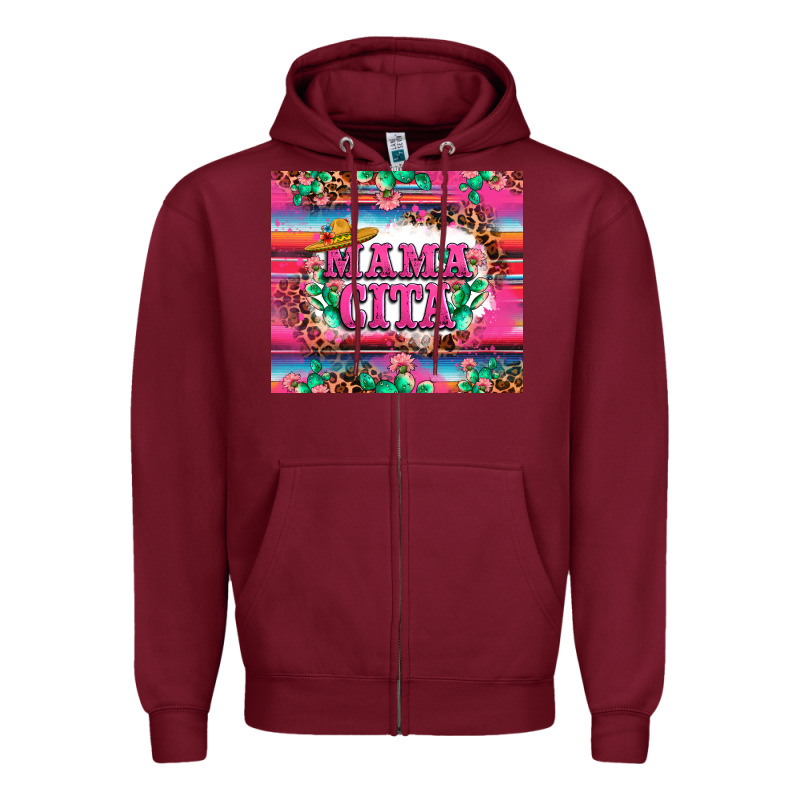 Mama Cita Cactus Serape Zipper Hoodie by LillyAllenDesigns | Teevron