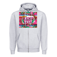 Heather Grey mama cita cactus serape Zipper Hoodie - LillyAllenDesigns