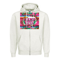Oatmeal Heather mama cita cactus serape Zipper Hoodie - LillyAllenDesigns