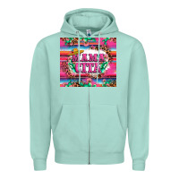 Seafoam mama cita cactus serape Zipper Hoodie - LillyAllenDesigns