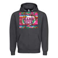 Smoke mama cita cactus serape Zipper Hoodie - LillyAllenDesigns