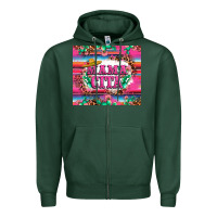 Sports Green mama cita cactus serape Zipper Hoodie - LillyAllenDesigns