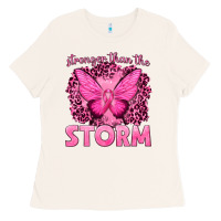 Bone Stronger Than The Storm Breast Cancer Ladies Tee - texasbilliewilder