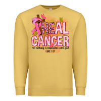 Antique Gold heal cancer for nothing is impossible with god Premium Sweatshirt - NancyCooperArtShop