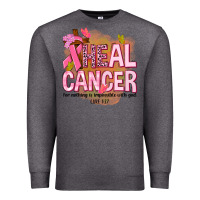Charcoal Heather heal cancer for nothing is impossible with god Premium Sweatshirt - NancyCooperArtShop