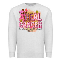 Oatmeal Heather heal cancer for nothing is impossible with god Premium Sweatshirt - NancyCooperArtShop