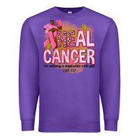 Purple heal cancer for nothing is impossible with god Premium Sweatshirt - NancyCooperArtShop