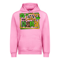 Fuchsia Pink One lucky mama St. Patrick's Urban Hoodie - OliviaCreatesArt