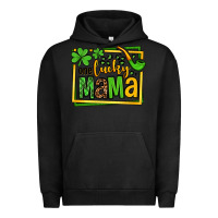 Pigment Black One lucky mama St. Patrick's Urban Hoodie - OliviaCreatesArt