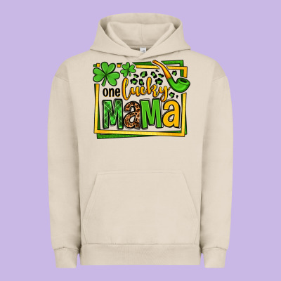 One Lucky Mama St. Patrick's Urban Hoodie Designed By Oliviacreatesart