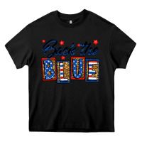 Black Back the blue Heavy Core Tee - Neo Western