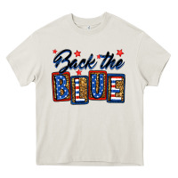 Cream Back the blue Heavy Core Tee - Neo Western