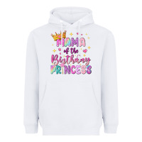 White mama of the birthday princess Heavyweight Hoodie - NancyCooperArtShop