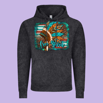 Free Spirit Native American Indian Headdress Vintage Hoodie Designed By Artiststas