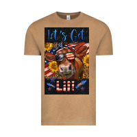Vintage Camel Western Let's Get Lit Cow Vintage Tee - LillyAllenDesigns