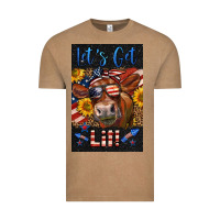 Western Let's Get Lit Cow Vintage Tee | Teevron