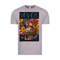 Vintage Zinc Western Let's Get Lit Cow Vintage Tee - LillyAllenDesigns