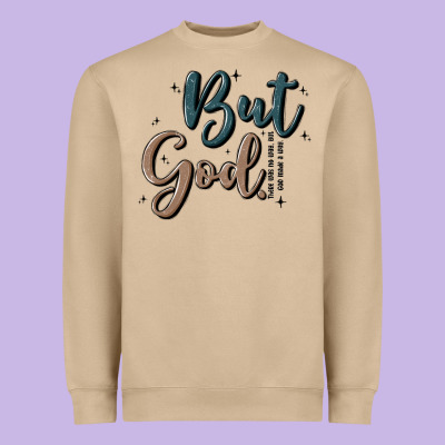 But God Heavyweight Sweatshirt Designed By Maliassmallbusiness