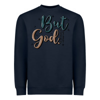 Navy but god Heavyweight Sweatshirt - MaliasSmallBusiness