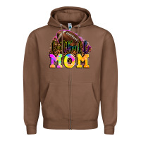 Chestnut football mom Zipper Hoodie - LillyAllenDesigns