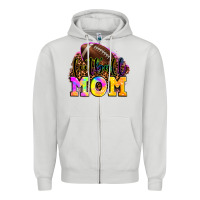 Dove Grey football mom Zipper Hoodie - LillyAllenDesigns