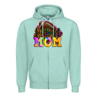 Seafoam football mom Zipper Hoodie - LillyAllenDesigns