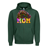 Sports Green football mom Zipper Hoodie - LillyAllenDesigns