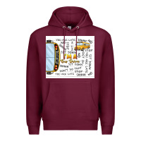 Burgundy i'm a bus driver school bus Premium Hoodie - TumblerDesignByShophia