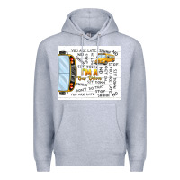 Heather Grey i'm a bus driver school bus Premium Hoodie - TumblerDesignByShophia