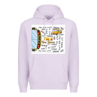 Lilac i'm a bus driver school bus Premium Hoodie - TumblerDesignByShophia