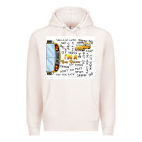 Pale Pink i'm a bus driver school bus Premium Hoodie - TumblerDesignByShophia